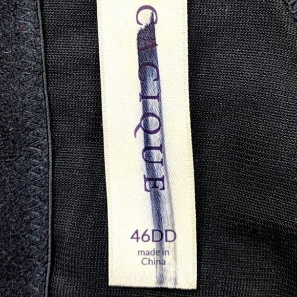 Lane Bryant Cacique Smooth Boost Plunge Bra Solid Satin Size 46DD Black NWOT - Picture 4 of 10